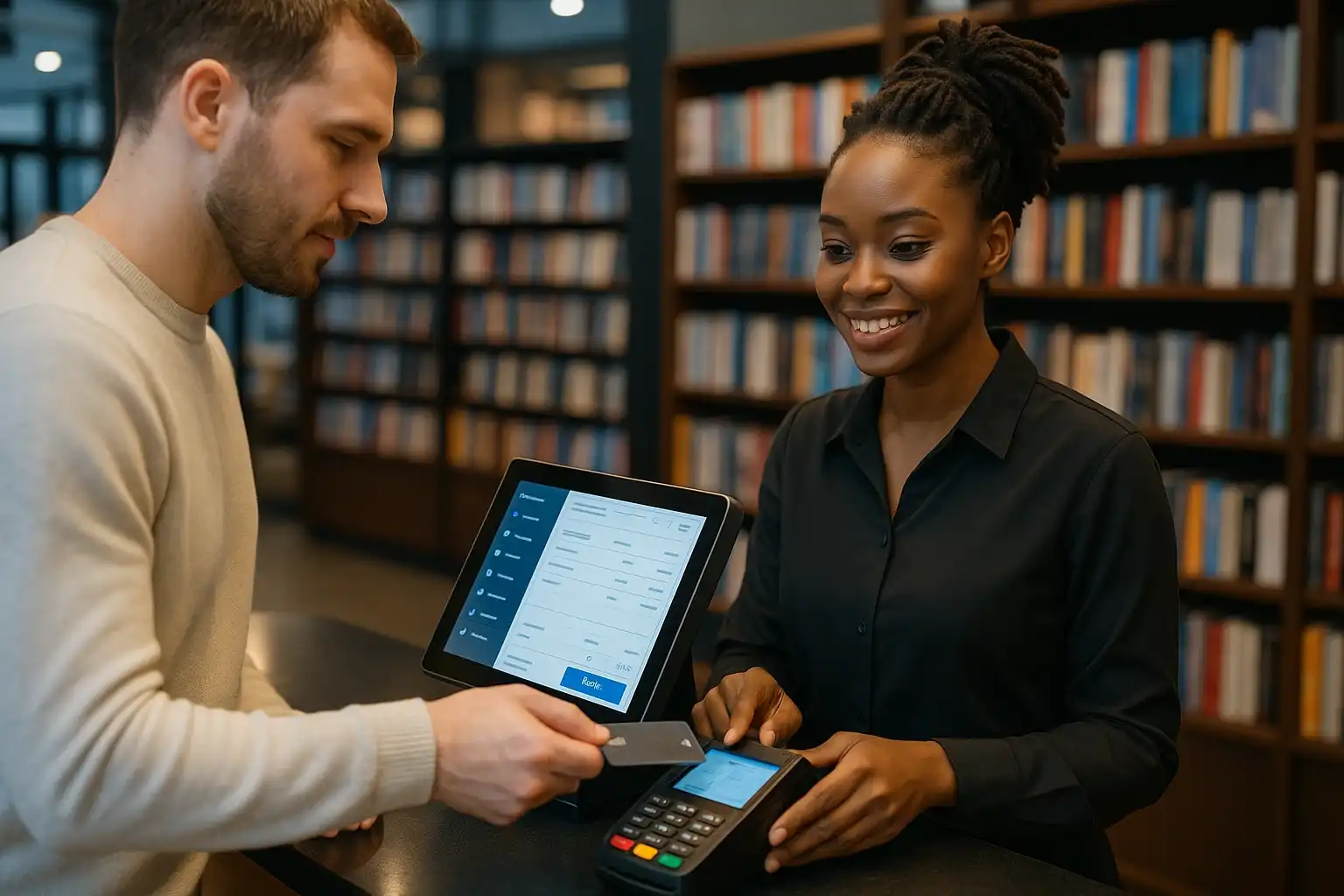 POS system in action - Bookstore